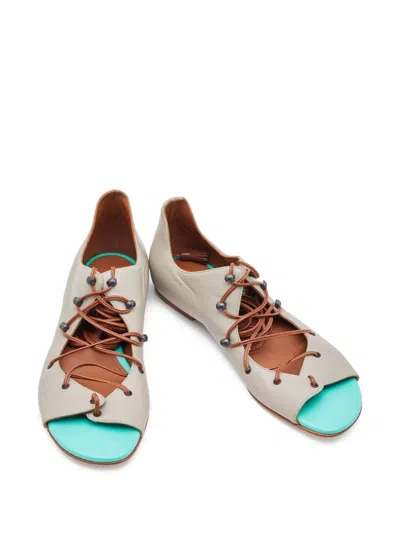 Pre-owned Malone Souliers  Lucia Lace-up Open-toe Sandals