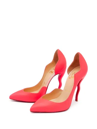 Pre-owned Christian Louboutin 110mm Dalida D'orsay Sculpted Pumps In Pink