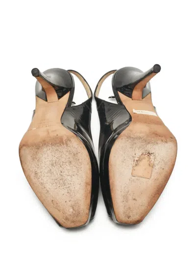 Pre-owned Jimmy Choo 120mm Leather Heeled Sandals In Black