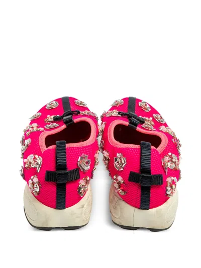 Pre-owned Dior Mesh Fusion Low-top Sneakers In Pink