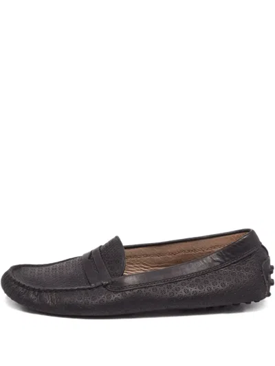Pre-owned Tod's Vintage Leather Loafers In Black