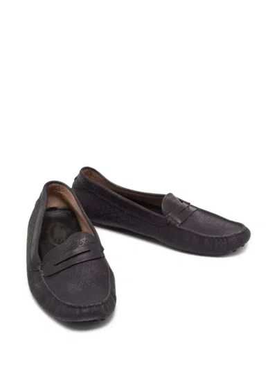 Pre-owned Tod's Vintage Leather Loafers In Black
