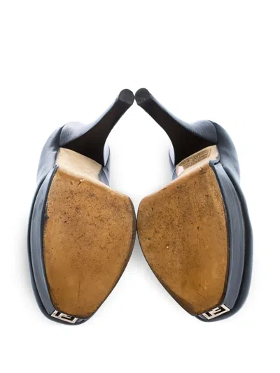 Pre-owned Fendi 130mm Platform Heeled Pumps In Black