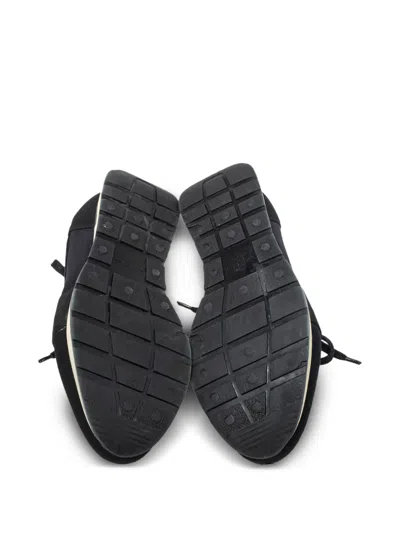Pre-owned Balenciaga Race Runner Panelled Lace-up Sneakers In Black