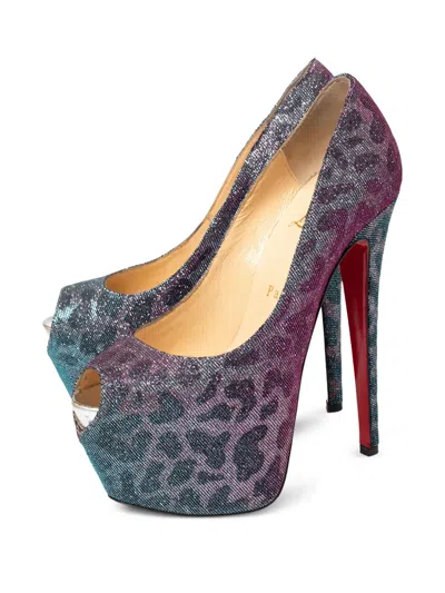 Pre-owned Christian Louboutin 155mm Leopard-print Pumps