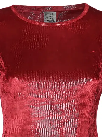 Pre-owned Moschino Velvet Long-sleeve Top