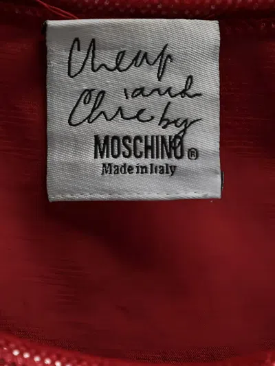 Pre-owned Moschino Velvet Long-sleeve Top