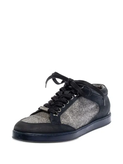Pre-owned Jimmy Choo Miami Sneakers In Black