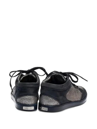 Pre-owned Jimmy Choo Miami Sneakers In Black
