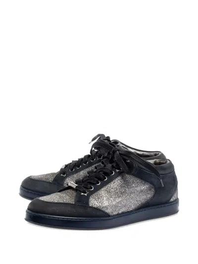 Pre-owned Jimmy Choo Miami Sneakers In Black