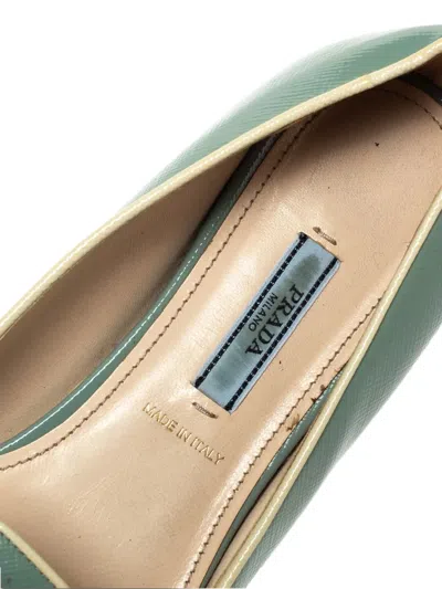 Pre-owned Prada Leather Slippers In Blue
