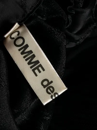 Pre-owned Comme Des Garçons Floral-embroidered Mini Skirt In Black