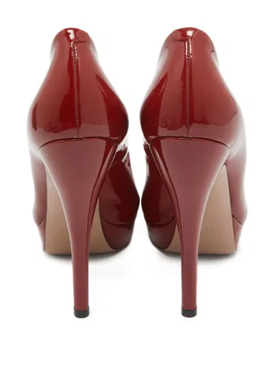 Pre-owned Gucci 140mm Platform Pumps In Red
