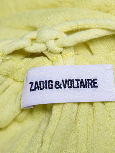 Pre-owned Zadig & Voltaire  Harriet Midi Dress In Yellow