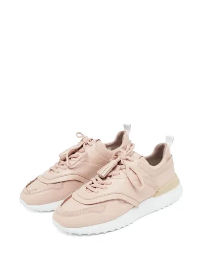 Pre-owned Tod's Vintage Leather Lace-up Sneakers In Pink