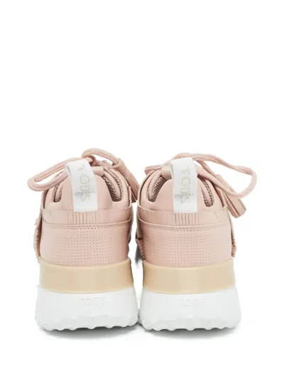 Pre-owned Tod's Vintage Leather Lace-up Sneakers In Pink