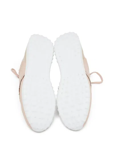 Pre-owned Tod's Vintage Leather Lace-up Sneakers In Pink