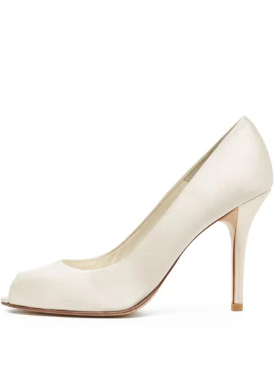 Pre-owned Stuart Weitzman 105mm Leather Pumps In White