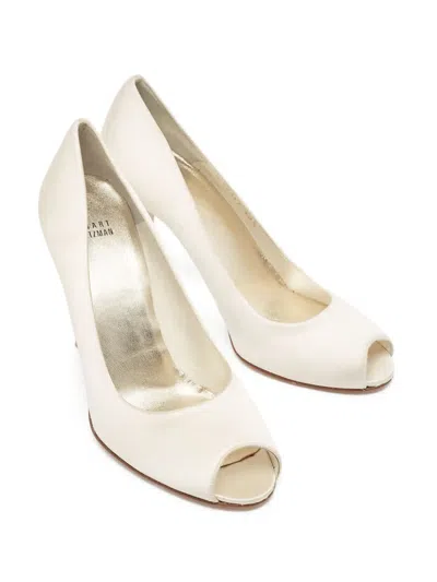 Pre-owned Stuart Weitzman 105mm Leather Pumps In White