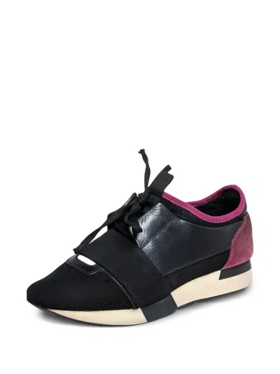 Pre-owned Balenciaga Race Runner Sneakers In Black