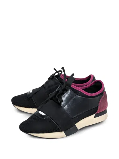 Pre-owned Balenciaga Race Runner Sneakers In Black