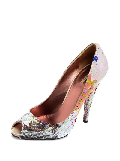 Pre-owned Miu Miu 125mm Sequins Embellished Pumps