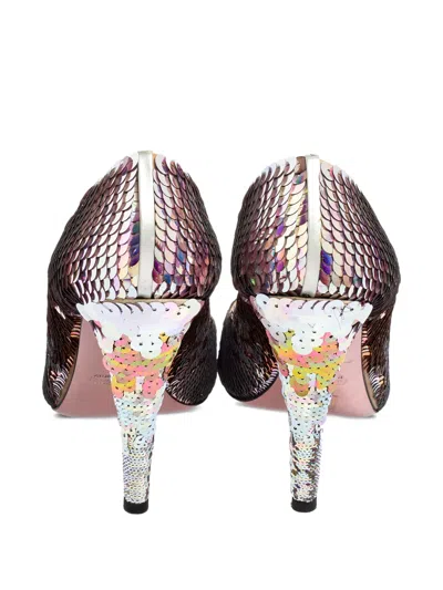 Pre-owned Miu Miu 125mm Sequins Embellished Pumps