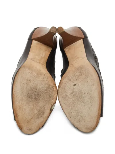 Pre-owned Tod's Vintage 80mm Peep-toe Pumps In Black