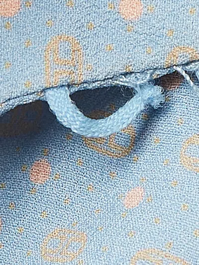 Pre-owned Elisabetta Franchi  Polka-dot Blouse In Blue