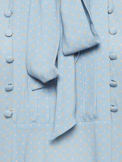 Pre-owned Elisabetta Franchi  Polka-dot Blouse In Blue