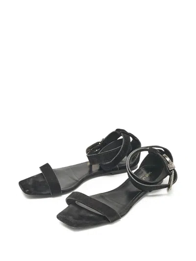 Pre-owned Saint Laurent Suede Flat Sandals