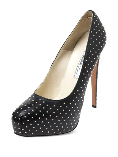 Pre-owned Brian Atwood Stud-embellished Pumps In Black