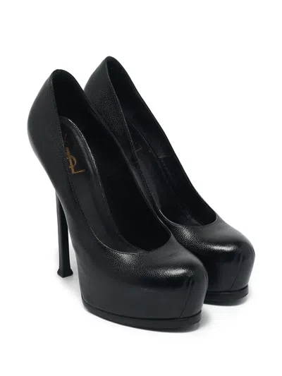 Pre-owned Saint Laurent 150mm Leather Pumps In Black