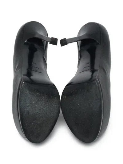Pre-owned Saint Laurent 150mm Leather Pumps In Black