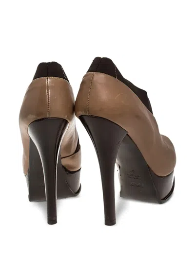 Pre-owned Fendi 135mm Sta Boots In Brown