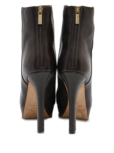 Pre-owned Jimmy Choo 90mm Magic Boots In Brown