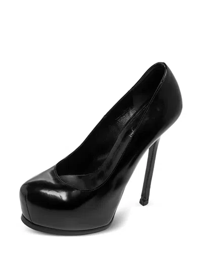 Pre-owned Saint Laurent Leather Heeled Pumps In Black
