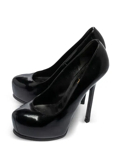 Pre-owned Saint Laurent Leather Heeled Pumps In Black