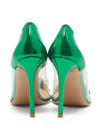 Pre-owned Gianvito Rossi 105mm Pointed-toe Pumps In Green