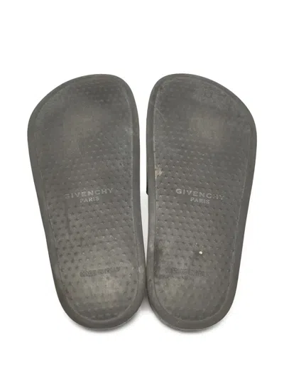 Pre-owned Givenchy Logo-embellished Flat Sandals In Black