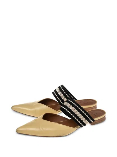 Pre-owned Malone Souliers  Roksanda Hannah Mules In Yellow