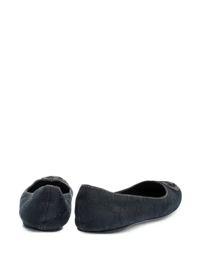 Pre-owned Gucci Gg Canvas Ballet Flats