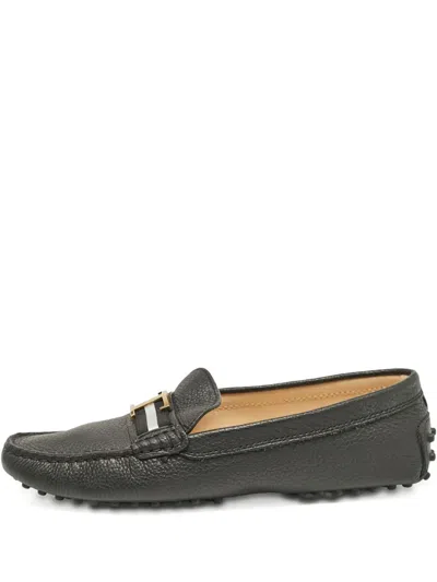 Pre-owned Tod's Vintage Leather Loafers In Black