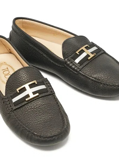 Pre-owned Tod's Vintage Leather Loafers In Black