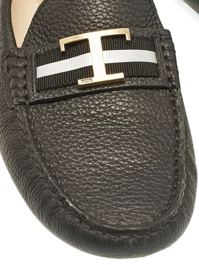 Pre-owned Tod's Vintage Leather Loafers In Black
