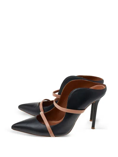 Pre-owned Malone Souliers 100mm Pointed Toe Strappy Mules