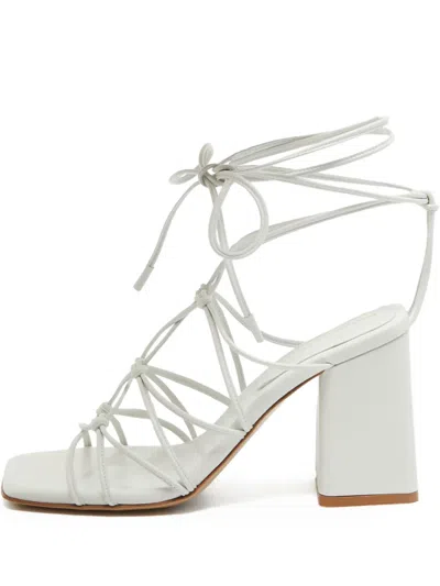 Pre-owned Gianvito Rossi  90mm Minas Sandals In White