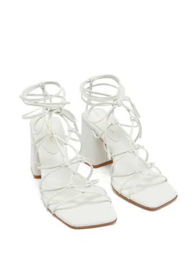 Pre-owned Gianvito Rossi  90mm Minas Sandals In White