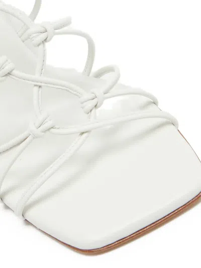 Pre-owned Gianvito Rossi  90mm Minas Sandals In White