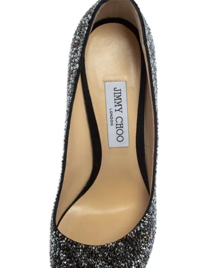 Pre-owned Jimmy Choo 160mm Klerise Crystal-embellished Platform Heels